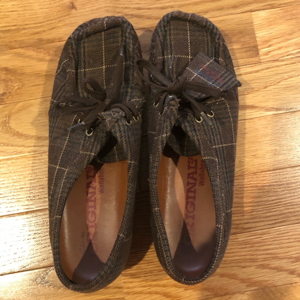 Clark’s Originals Wallabee brown plaid women’s